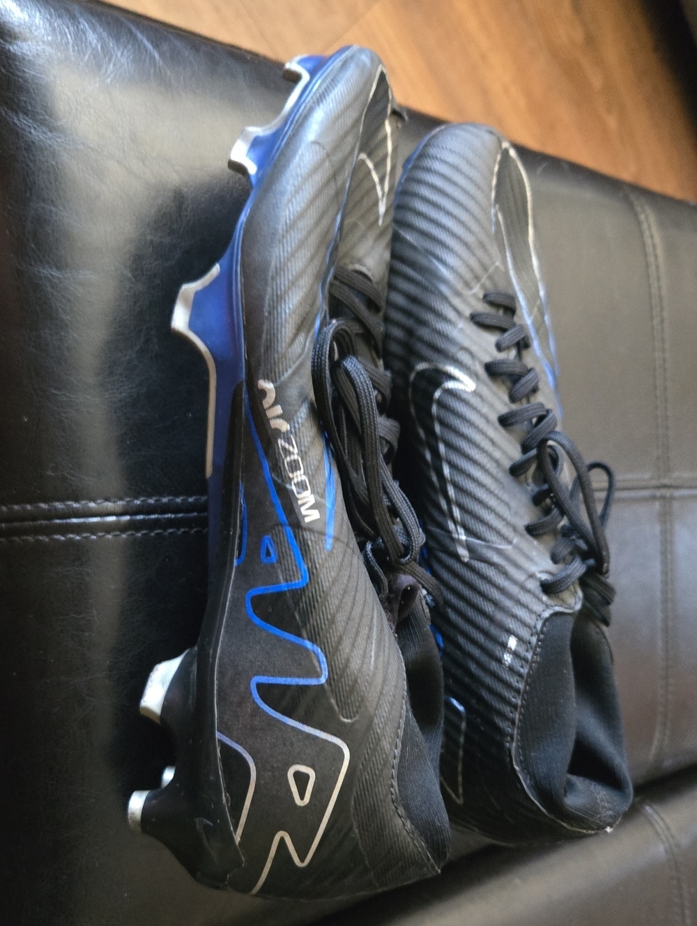 Nike Black & Blue Women's Soccer Cleats - Air Zoom